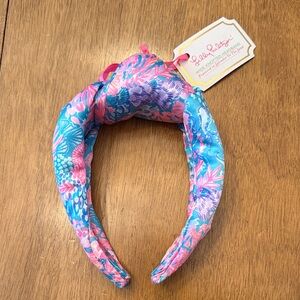 Lilly Pulitzer Pink and Blue Satin Headband